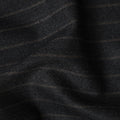 Charcoal Pinstripe Premium Super 140’s Italian All Wool Suiting Fabric, 150 cm Width, Made in UK-D26746