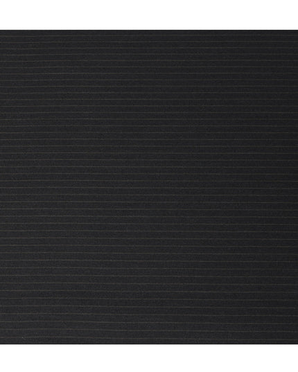 Charcoal Pinstripe Premium Super 140’s Italian All Wool Suiting Fabric, 150 cm Width, Made in UK-D26746