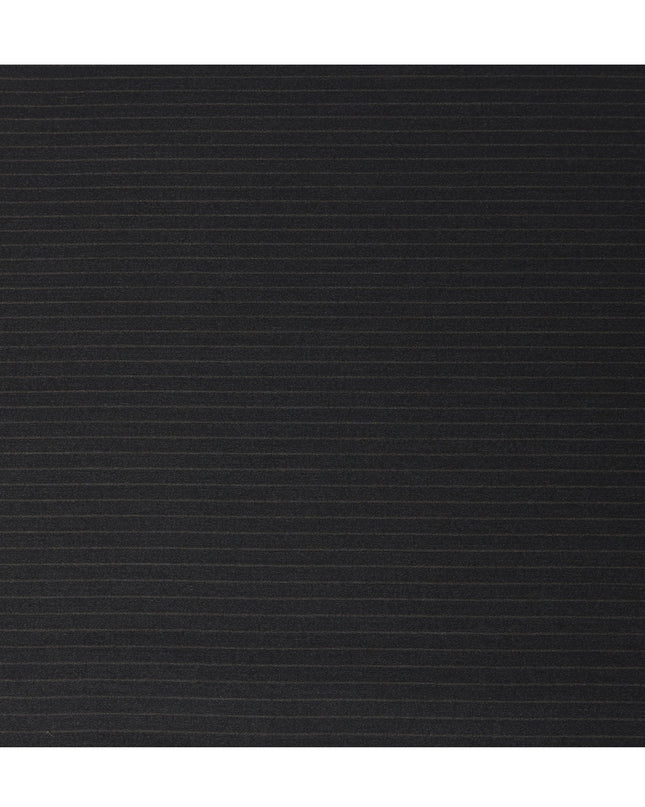 Charcoal Pinstripe Premium Super 140’s Italian All Wool Suiting Fabric, 150 cm Width, Made in UK-D26746
