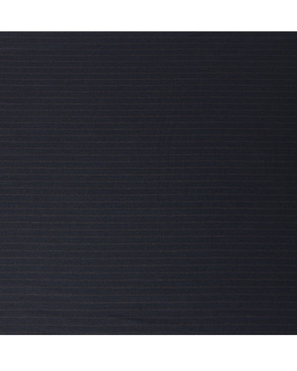 Dark Navy Pinstripe Premium Super 140’s Italian All Wool Suiting Fabric, 150 cm Width, Made in Italy-D26748