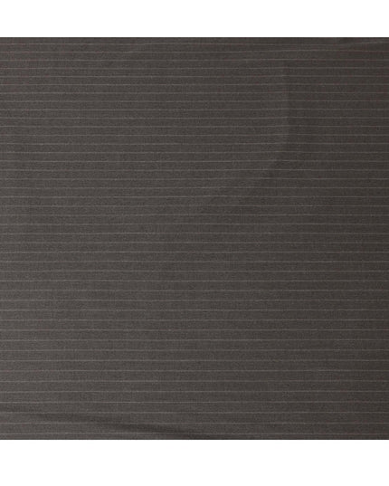 Brown Pinstripe Premium Super 140’s Italian All Wool Suiting Fabric, 150 cm Width, Made in Italy-D26749