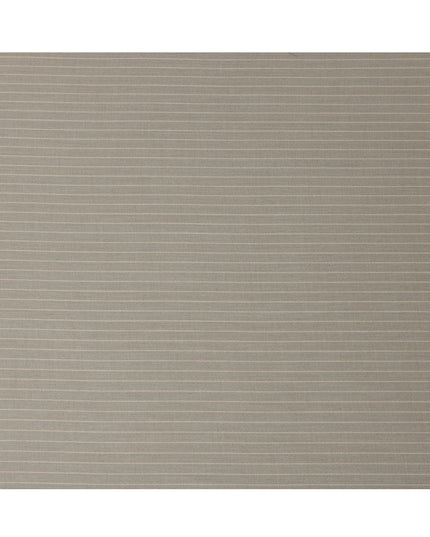 Beige Pinstripe Premium Super 140’s Italian All Wool Suiting Fabric, 150 cm Width, Made in Italy-D26750