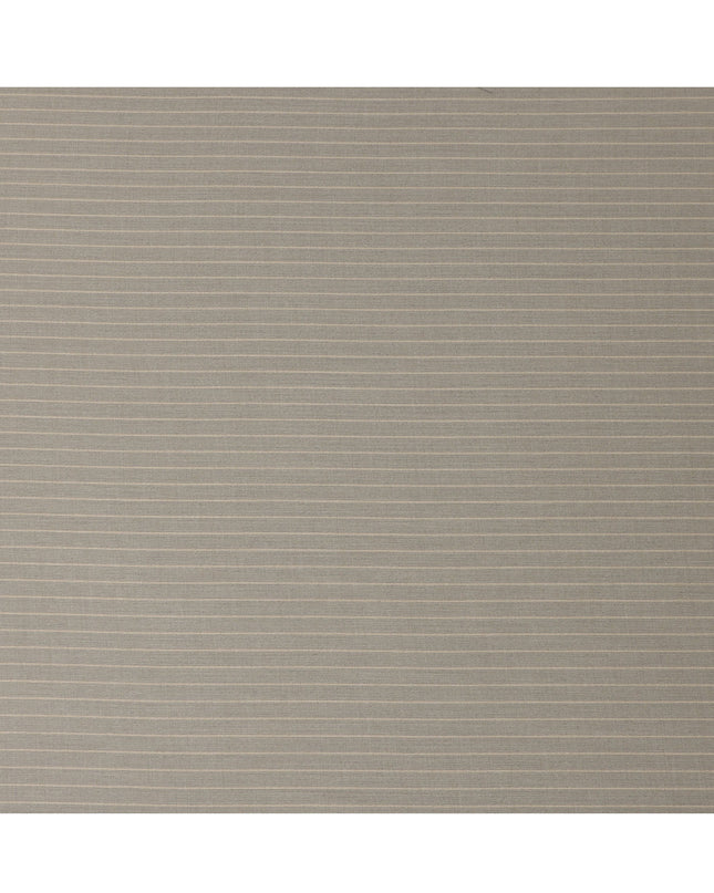 Beige Pinstripe Premium Super 140’s Italian All Wool Suiting Fabric, 150 cm Width, Made in Italy-D26750