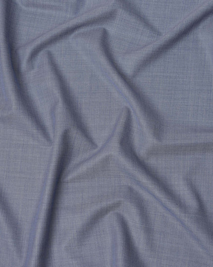 Light Blue Premium Super 130’s Italian All Wool Suiting Fabric, 150 cm Width, 3.75 Mtrs Cut, Made in the Italy-D26759
