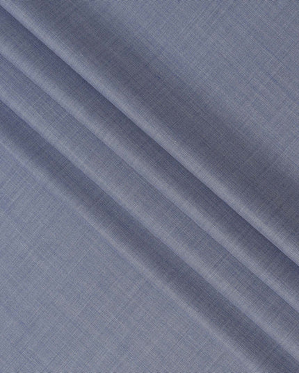 Light Blue Premium Super 130’s Italian All Wool Suiting Fabric, 150 cm Width, 3.75 Mtrs Cut, Made in the Italy-D26759