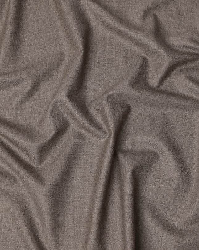 Taupe Premium Super 130’s Italian All Wool Suiting Fabric, 150 cm Width, 3.75 Mtrs Cut, Made in Italy-D26760