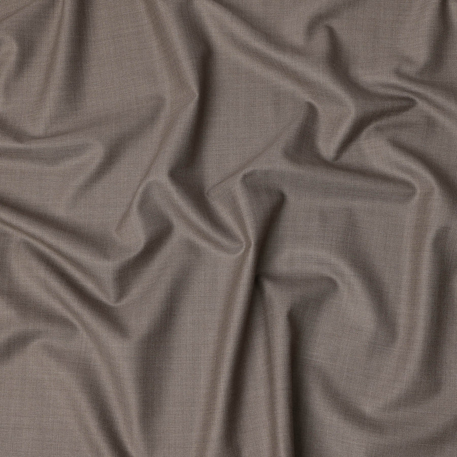 Taupe Premium Super 130’s Italian All Wool Suiting Fabric, 150 cm Width, 3.75 Mtrs Cut, Made in Italy-D26760