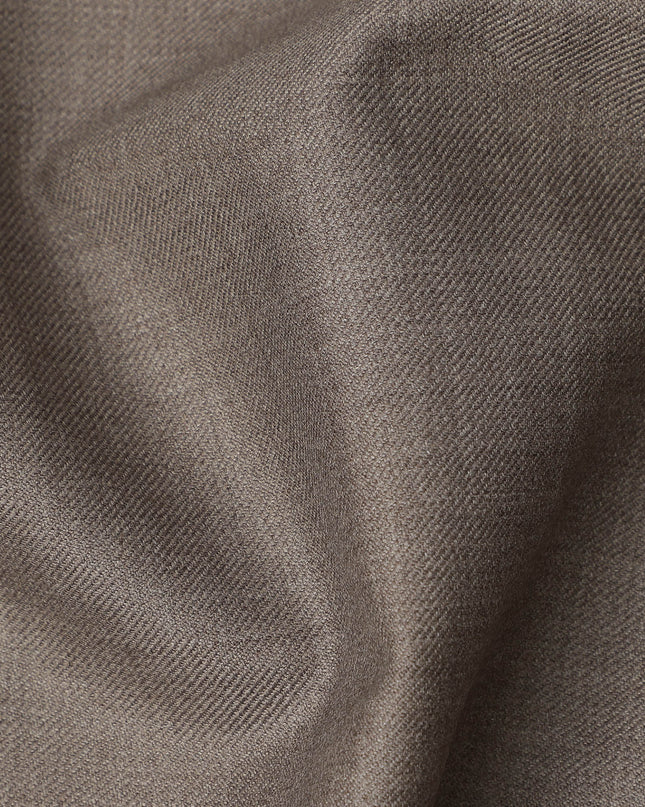 Taupe Premium Super 130’s Italian All Wool Suiting Fabric, 150 cm Width, 3.75 Mtrs Cut, Made in Italy-D26760