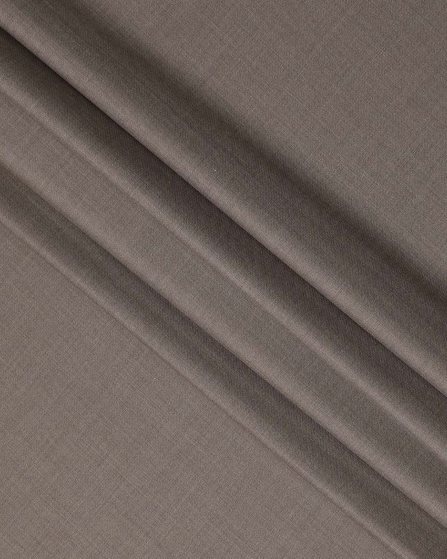 Taupe Premium Super 130’s Italian All Wool Suiting Fabric, 150 cm Width, 3.75 Mtrs Cut, Made in Italy-D26760