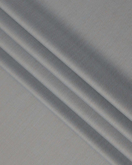 Light Grey Premium Super 130’s Italian All Wool Suiting Fabric, 150 cm Width, 3.75 Mtrs Cut, Made in Italy-D26761