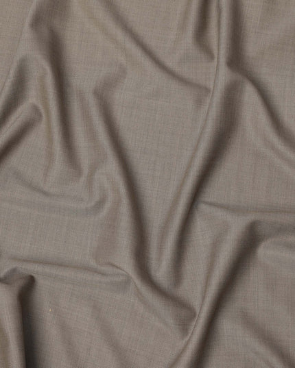 Beige Premium Super 130’s Italian All Wool Suiting Fabric, 150 cm Width, 3.75 Mtrs Cut, Made in Italy-D26763