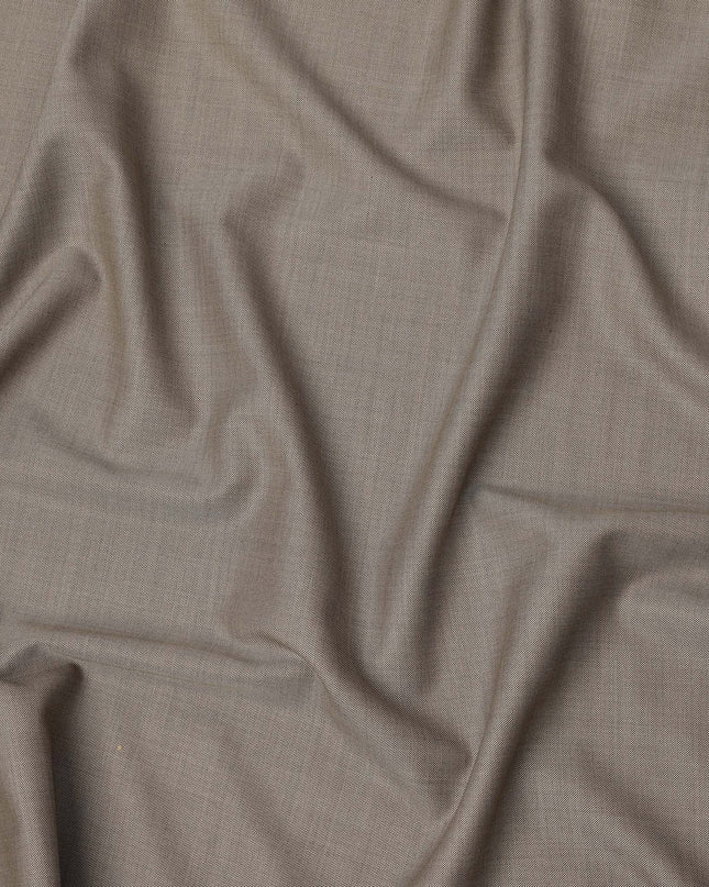 Beige Premium Super 130’s Italian All Wool Suiting Fabric, 150 cm Width, 3.75 Mtrs Cut, Made in Italy-D26763