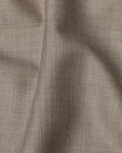 Beige Premium Super 130’s Italian All Wool Suiting Fabric, 150 cm Width, 3.75 Mtrs Cut, Made in Italy-D26763