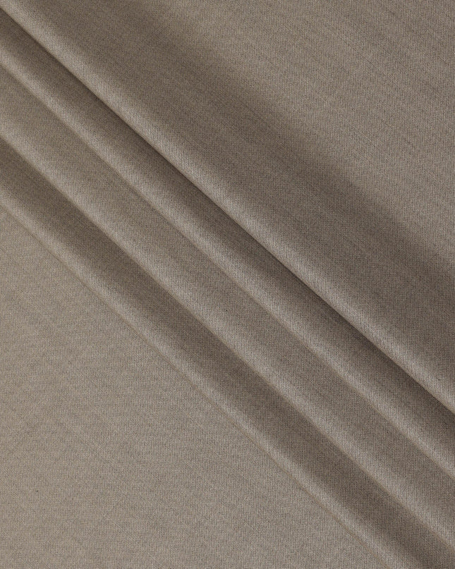 Beige Premium Super 130’s Italian All Wool Suiting Fabric, 150 cm Width, 3.75 Mtrs Cut, Made in Italy-D26763