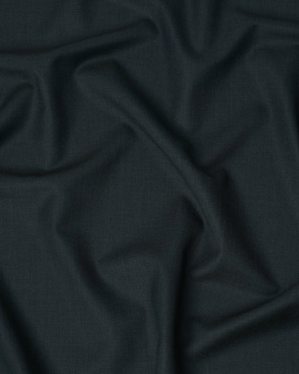 Dark Teal Premium Super 130’s Italian All Wool Suiting Fabric, 150 cm Width, 3.75 Mtrs Cut, Made in Italy-D26764