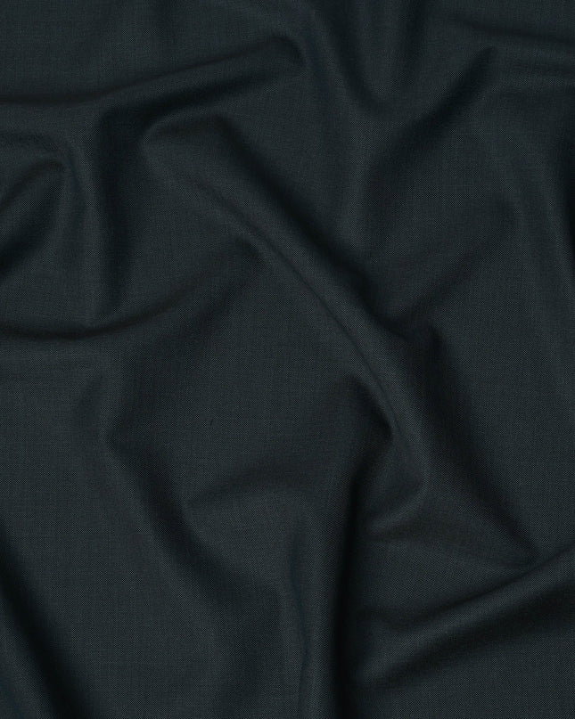 Dark Teal Premium Super 130’s Italian All Wool Suiting Fabric, 150 cm Width, 3.75 Mtrs Cut, Made in Italy-D26764