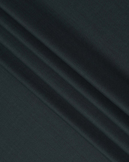 Dark Teal Premium Super 130’s Italian All Wool Suiting Fabric, 150 cm Width, 3.75 Mtrs Cut, Made in Italy-D26764