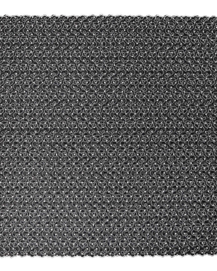 Black Traditional Sudanese Thobe Swiss Cotton Voile Embroidery Fabric 4.5 Mtrs Piece, 140 Cms, Switzerland-D27025