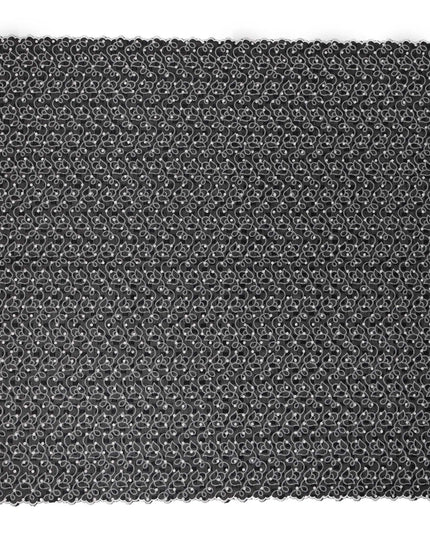 Black Traditional Sudanese Thobe Premium Swiss Cotton Voile Embroidery Fabric 4.5 Mtrs Piece, 140 Cms, Switzerland-D27027