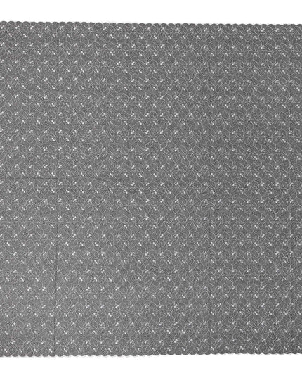 Black Traditional Sudanese Thobe Premium Swiss Cotton Voile Embroidery Fabric 4.5 Mtrs Piece, 140 Cms, Switzerland-D27028