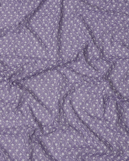 Purple Traditional Sudanese Thobe Premium Swiss Cotton Voile Embroidery Fabric 4.5 Mtrs Piece, 140 Cms, Switzerland-D27029
