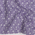Purple Traditional Sudanese Thobe Premium Swiss Cotton Voile Embroidery Fabric 4.5 Mtrs Piece, 140 Cms, Switzerland-D27029