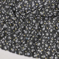 Black Traditional Sudanese Thobe Premium Swiss Cotton Voile Embroidery Fabric 4.5 Mtrs Piece, 140 Cms, Switzerland-D27031