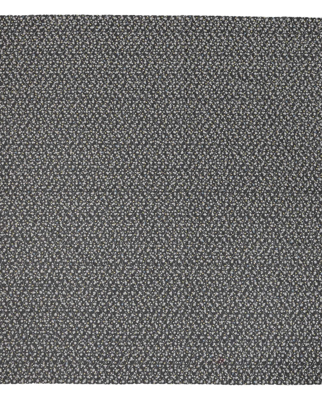 Black Traditional Sudanese Thobe Premium Swiss Cotton Voile Embroidery Fabric 4.5 Mtrs Piece, 140 Cms, Switzerland-D27031