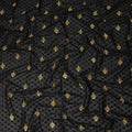 Black Traditional Sudanese Thobe Fabric Pure Cotton Voile 4.5 Meters Piece Width 140 Cms Soft Breathable Ethnic Wear Material with Elegant Woven Motifs Made in India-D27584