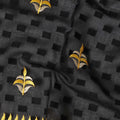 Black Traditional Sudanese Thobe Fabric Pure Cotton Voile 4.5 Meters Piece Width 140 Cms Soft Breathable Ethnic Wear Material with Elegant Woven Motifs Made in India-D27584