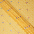 Yellow Traditional Sudanese Thobe Fabric Pure Cotton Voile 4.5 Meters Piece Width 140 Cms Soft Breathable Ethnic Wear Material with Elegant Woven Floral Motifs Made in India-D27586 Regal Fabrics
