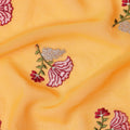 Mustard Yellow Traditional Sudanese Thobe Fabric Pure Cotton Voile 4.5 Meters Piece Width 140 Cms Soft Breathable Ethnic Wear Material with Elegant Woven Floral Motifs Made in India-D27591