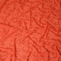 Coral Orange Traditional Sudanese Thobe Fabric Pure Cotton Voile 4.5 Meters Piece Width 140 Cms Soft Breathable Ethnic Wear Material with Elegant Woven Swirl Motifs Made in India-D27593 Regal Fabrics