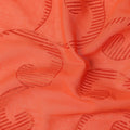 Coral Orange Traditional Sudanese Thobe Fabric Pure Cotton Voile 4.5 Meters Piece Width 140 Cms Soft Breathable Ethnic Wear Material with Elegant Woven Swirl Motifs Made in India-D27593 Regal Fabrics
