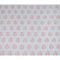 Light Blue Floral Embroidered Cotton Voile Fabric Soft Lightweight Breathable Pink Flower Embroidery Dressmaking Sewing Apparel Fabric 110 Cms Width Made In India-D28406