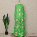 Green Floral Silk Chiffon Dirac With Metallic Lurex