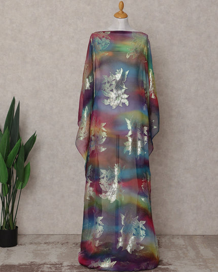 Multicolor Bouquet Silk Chiffon Dirac 3.5 Meter Piece