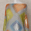 Multicolor Geometric Silk Chiffon Dirac 3.5 Meter