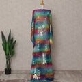 Multicolor Bouquet Silk Chiffon Dirac 3.5 Meter Piece