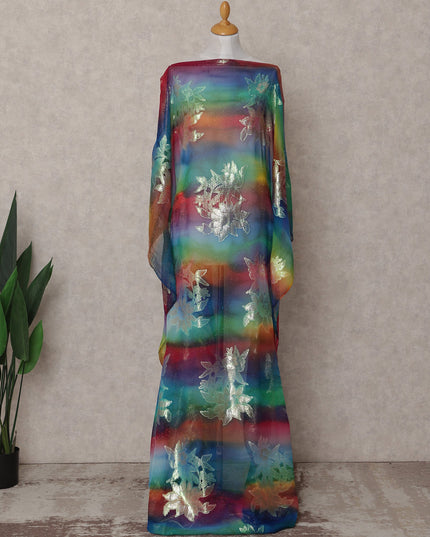 Multicolor Bouquet Silk Chiffon Dirac 3.5 Meter Piece
