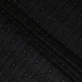 Black Dot Embroidered Tussar Silk Fabric 110cm India