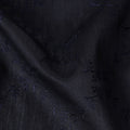 Navy Blue Self Embroidered Tussar Silk Fabric 110cm