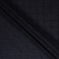 Navy Blue Self Embroidered Tussar Silk Fabric 110cm