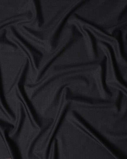 Graphite Black English Wool Suiting Fabric