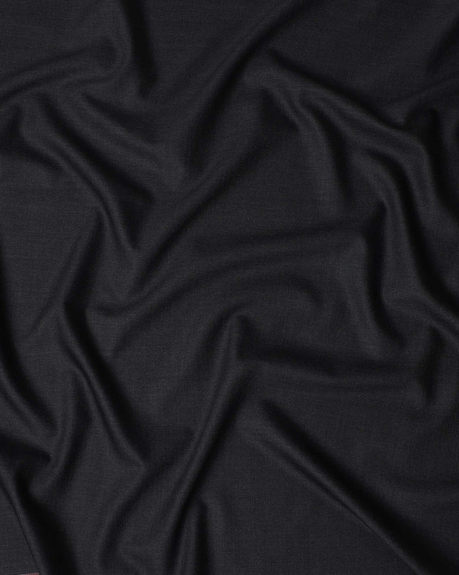 Graphite Black English Wool Suiting Fabric