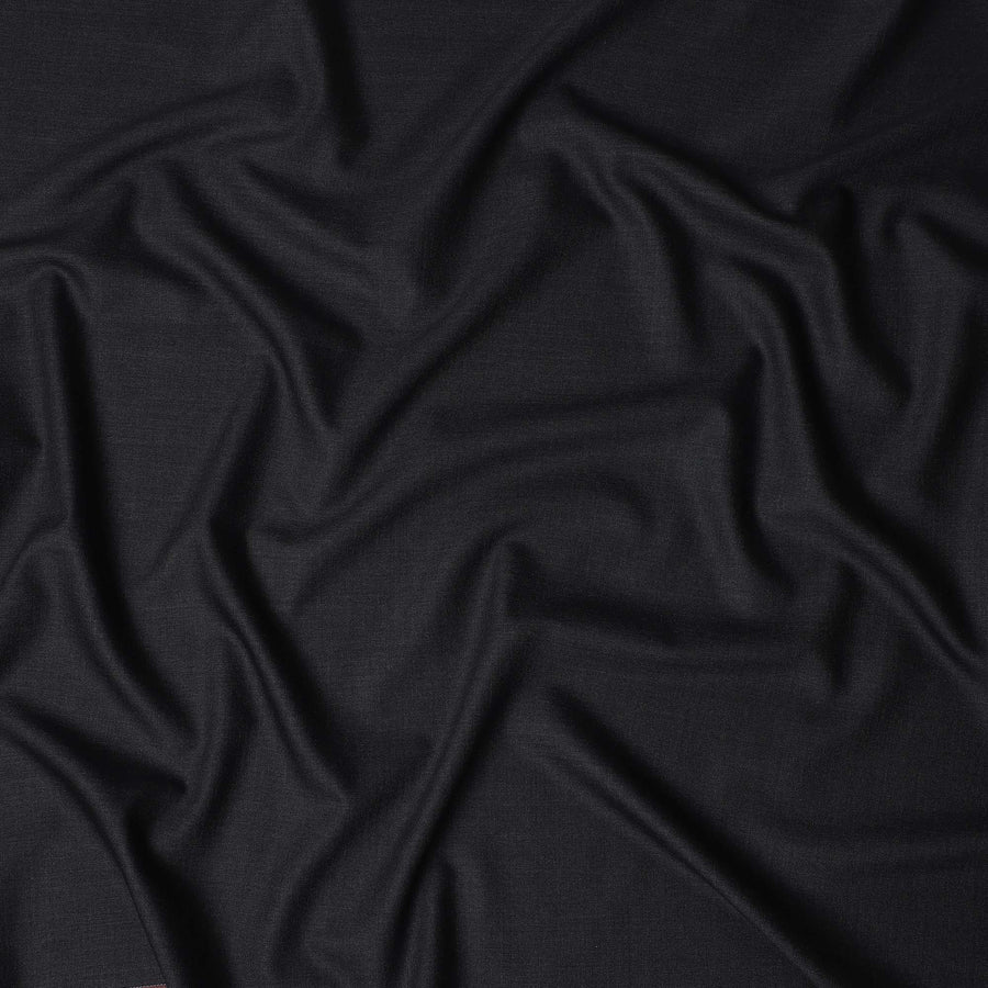 Graphite Black English Wool Suiting Fabric