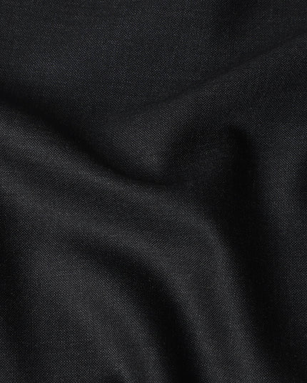 Graphite Black English Wool Suiting Fabric
