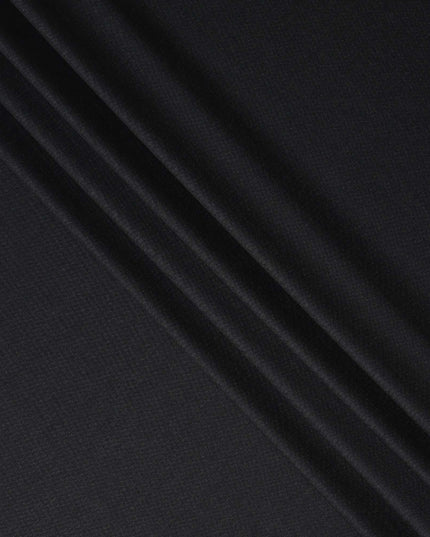 Graphite Black English Wool Suiting Fabric