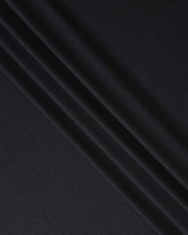 Graphite Black English Wool Suiting Fabric