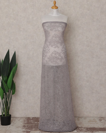 Dove Grey Sequin Tulle Fabric 140cm | Regal Fabrics